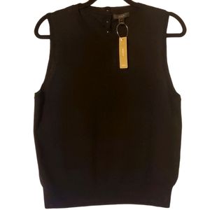 NWT J. Crew Sleeveless Button Merino Wool Sweater